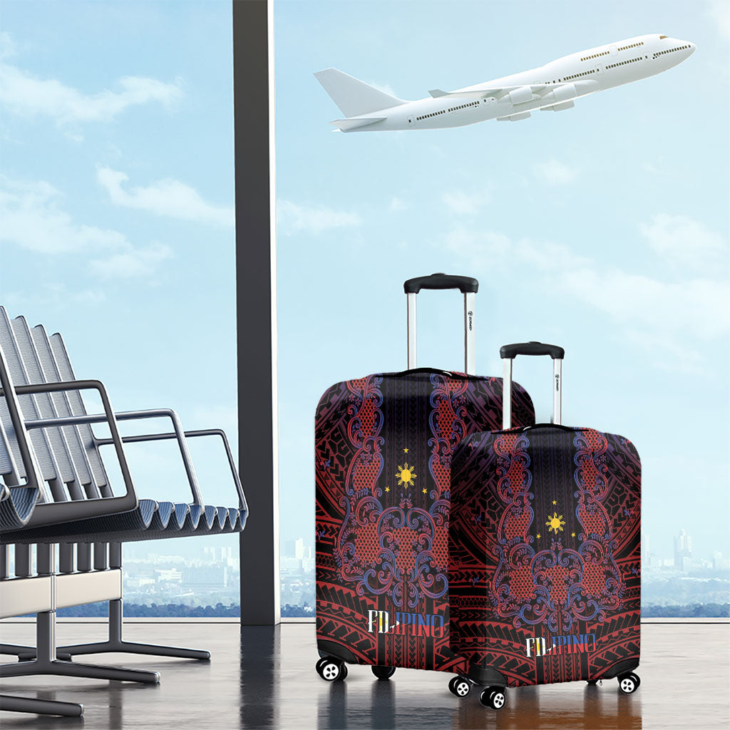 Filipino Barong Tagalog Inspired Luggage Cover Mabuhay Philippines Festival Polynesian Pattern LT14 - Polynesian Pride