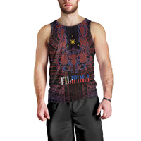 Filipino Barong Tagalog Inspired Personalised Men Tank Top Mabuhay Philippines Festival Polynesian Pattern LT14 - Polynesian Pride