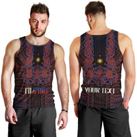Filipino Barong Tagalog Inspired Personalised Men Tank Top Mabuhay Philippines Festival Polynesian Pattern LT14 - Polynesian Pride