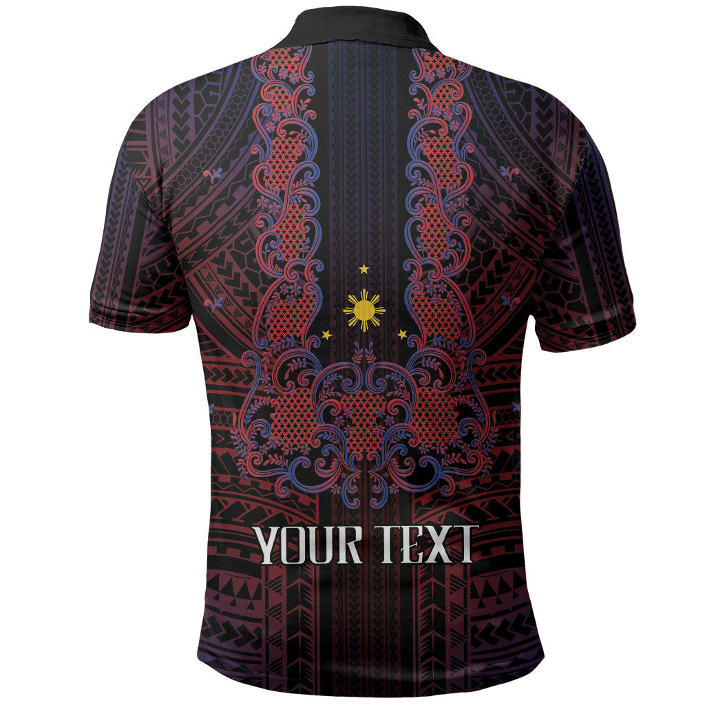 Filipino Barong Tagalog Inspired Personalised Polo Shirt Mabuhay Philippines Festival Polynesian Pattern LT14 - Polynesian Pride