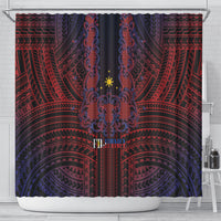 Filipino Barong Tagalog Inspired Shower Curtain Mabuhay Philippines Festival Polynesian Pattern LT14 - Polynesian Pride