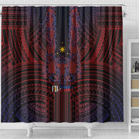 Filipino Barong Tagalog Inspired Shower Curtain Mabuhay Philippines Festival Polynesian Pattern LT14 - Polynesian Pride