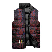 Filipino Barong Tagalog Inspired Personalised Sleeveless Puffer Jacket Mabuhay Philippines Festival Polynesian Pattern LT14 - Polynesian Pride