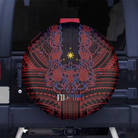 Filipino Barong Tagalog Inspired Spare Tire Cover Mabuhay Philippines Festival Polynesian Pattern LT14 No hole Black - Polynesian Pride