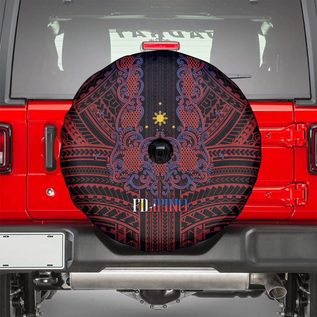 Filipino Barong Tagalog Inspired Spare Tire Cover Mabuhay Philippines Festival Polynesian Pattern LT14 - Polynesian Pride