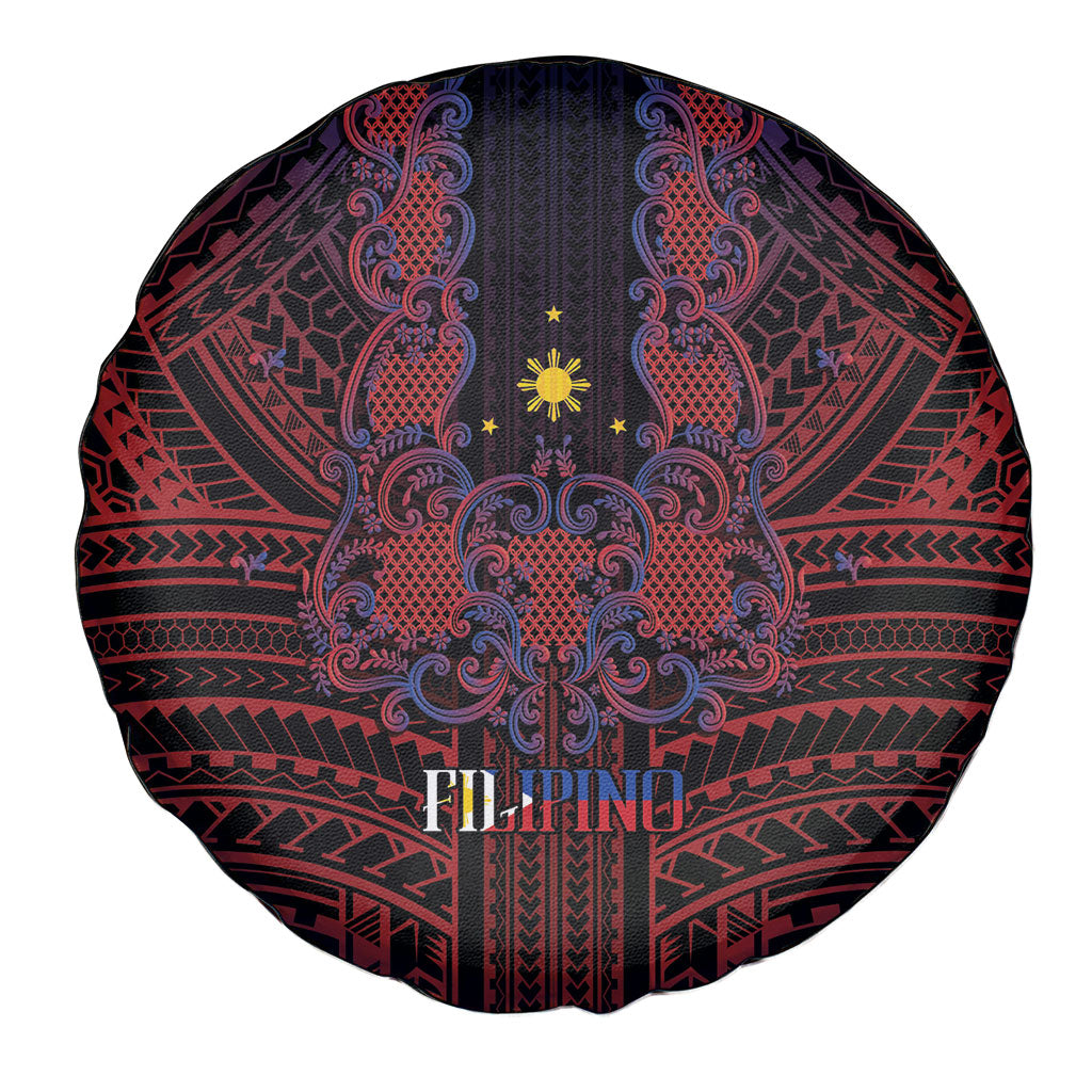 Filipino Barong Tagalog Inspired Spare Tire Cover Mabuhay Philippines Festival Polynesian Pattern LT14 - Polynesian Pride