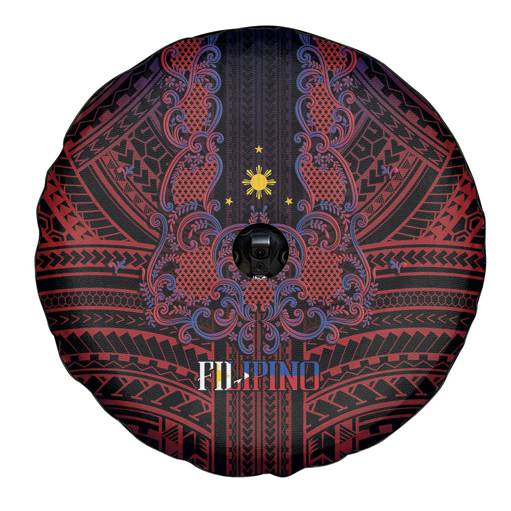 Filipino Barong Tagalog Inspired Spare Tire Cover Mabuhay Philippines Festival Polynesian Pattern LT14 - Polynesian Pride