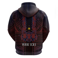 Filipino Barong Tagalog Inspired Personalised Zip Hoodie Mabuhay Philippines Festival Polynesian Pattern LT14 - Polynesian Pride