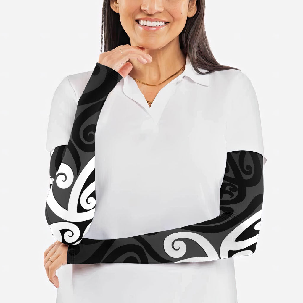 Lil Pakeha Lil Maori New Zealand Arm Sleeves Kiwi Proud Mangopare Pattern LT14 - Polynesian Pride