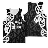 Lil Pakeha Lil Maori New Zealand Basketball Jersey Kiwi Proud Mangopare Pattern LT14 - Polynesian Pride