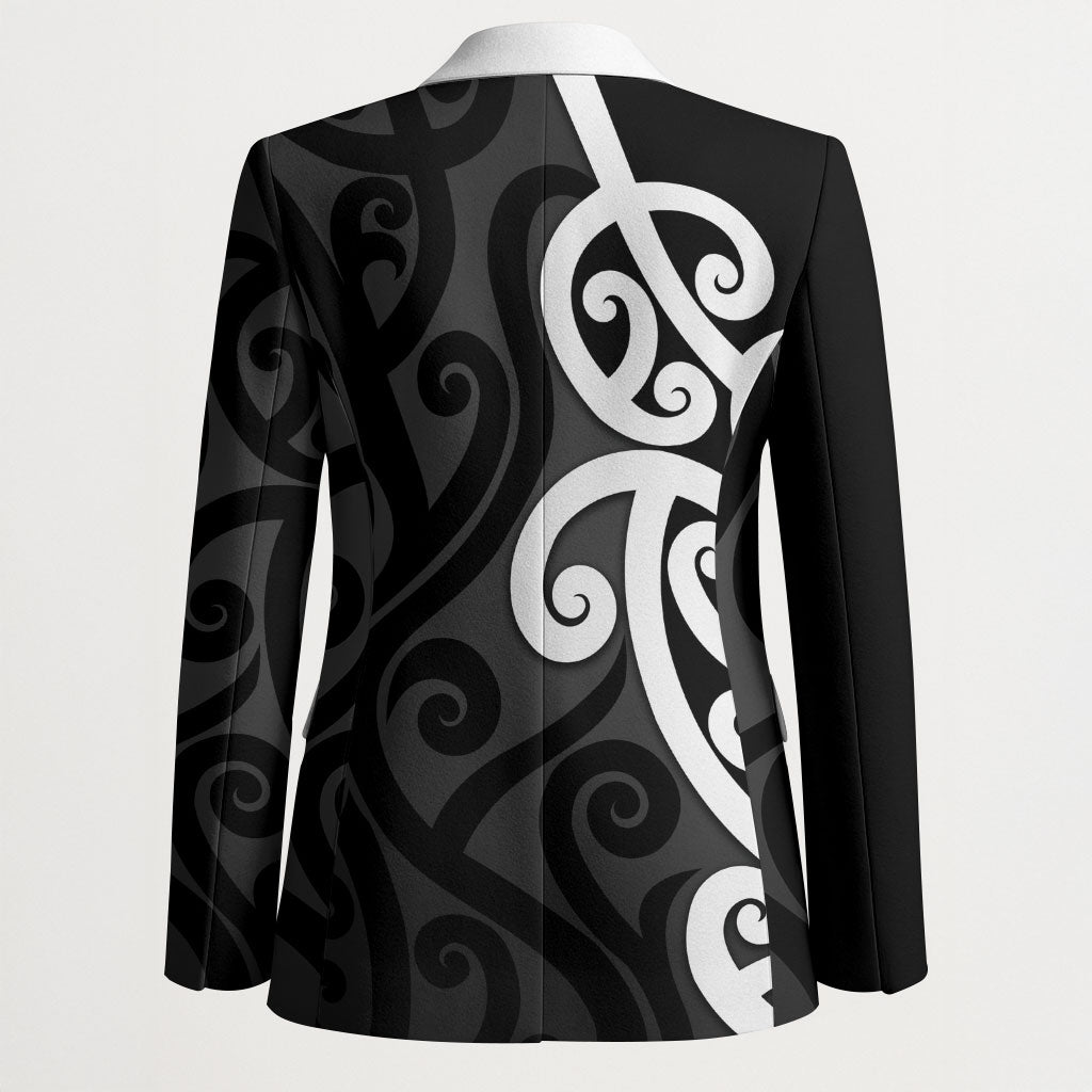 Lil Pakeha Lil Maori New Zealand Blazer Kiwi Proud Mangopare Pattern LT14 - Polynesian Pride