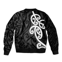Lil Pakeha Lil Maori New Zealand Bomber Jacket Kiwi Proud Mangopare Pattern LT14 - Polynesian Pride