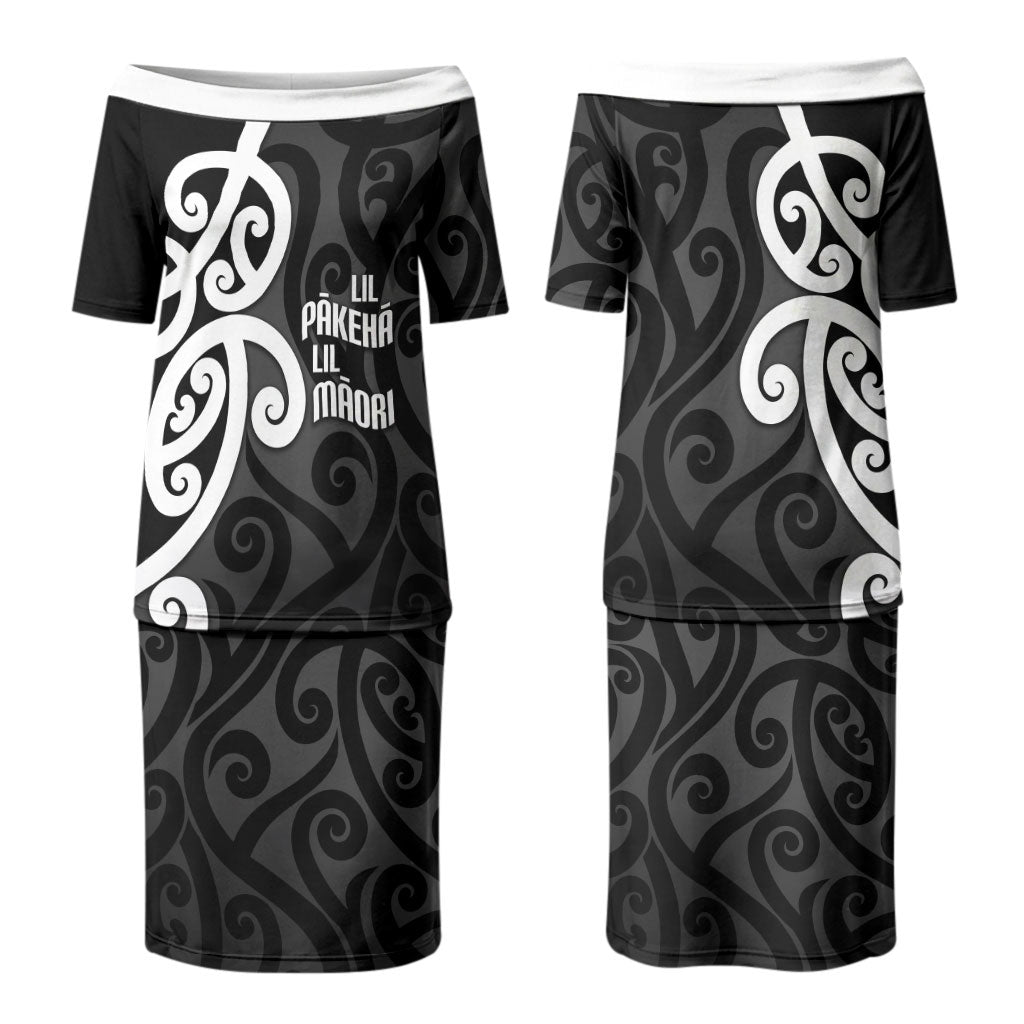 Lil Pakeha Lil Maori New Zealand Couples Matching Puletasi and Hawaiian Shirt Kiwi Proud Mangopare Pattern LT14 - Polynesian Pride