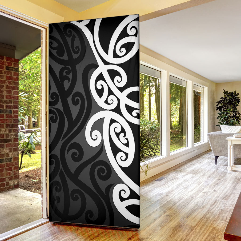 Lil Pakeha Lil Maori New Zealand Door Cover Kiwi Proud Mangopare Pattern LT14 - Polynesian Pride