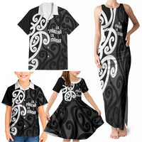 Lil Pakeha Lil Maori New Zealand Family Matching Tank Maxi Dress and Hawaiian Shirt Kiwi Proud Mangopare Pattern LT14 - Polynesian Pride