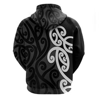 Lil Pakeha Lil Maori New Zealand Hoodie Kiwi Proud Mangopare Pattern LT14 - Polynesian Pride