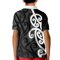 Lil Pakeha Lil Maori New Zealand Kid Polo Shirt Kiwi Proud Mangopare Pattern LT14 - Polynesian Pride