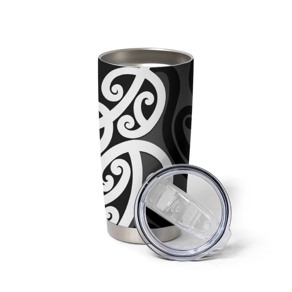 Lil Pakeha Lil Maori New Zealand Tumbler Cup Kiwi Proud Mangopare Pattern LT14 - Polynesian Pride