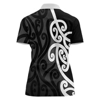 Lil Pakeha Lil Maori New Zealand Women Polo Shirt Kiwi Proud Mangopare Pattern LT14 - Polynesian Pride