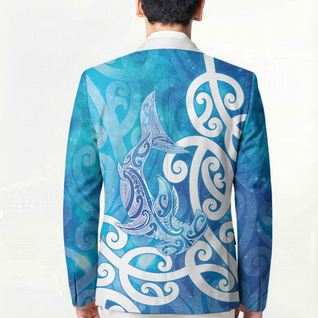 Hammerhead Shark Tattoo New Zealand Blazer Maori Galaxy Mangopare Pattern LT14 - Polynesian Pride