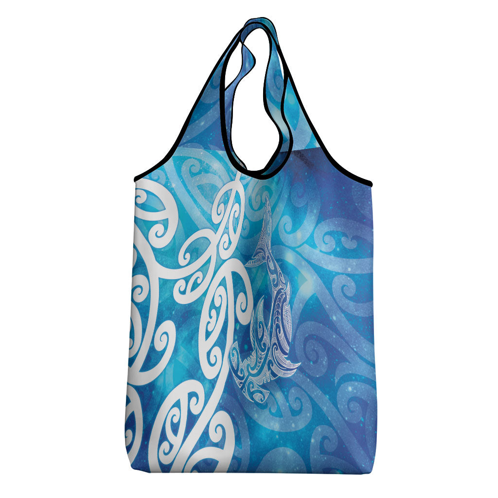 Hammerhead Shark Tattoo New Zealand Grocery Bag Maori Galaxy Mangopare Pattern LT14 - Polynesian Pride