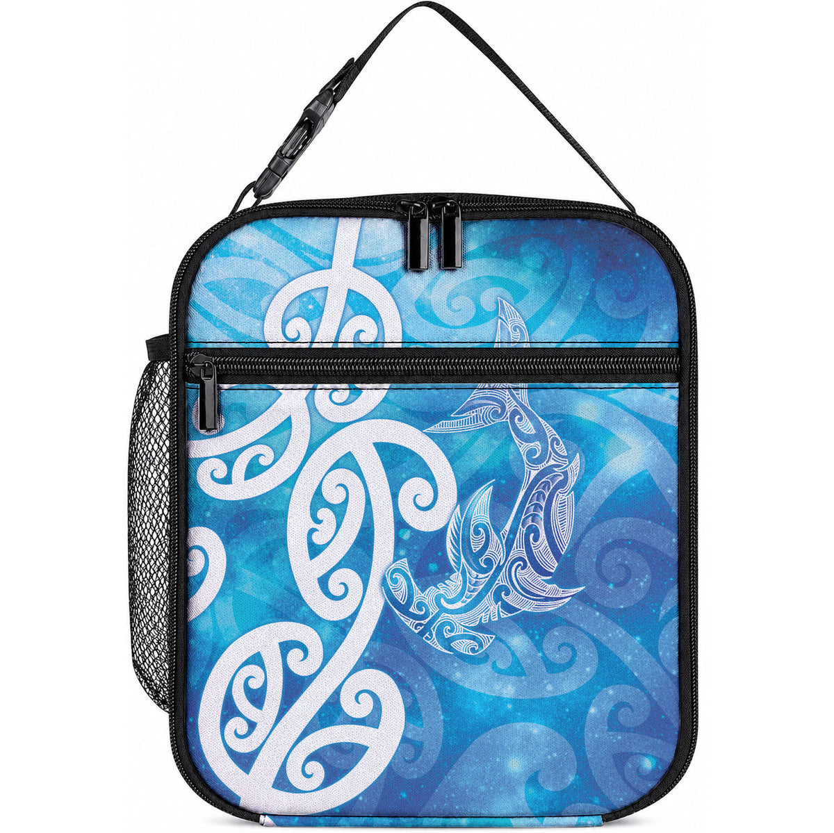 Hammerhead Shark Tattoo New Zealand Lunch Bag Maori Galaxy Mangopare Pattern