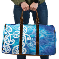 Hammerhead Shark Tattoo New Zealand Travel Bag Maori Galaxy Mangopare Pattern LT14 Turquoise - Polynesian Pride