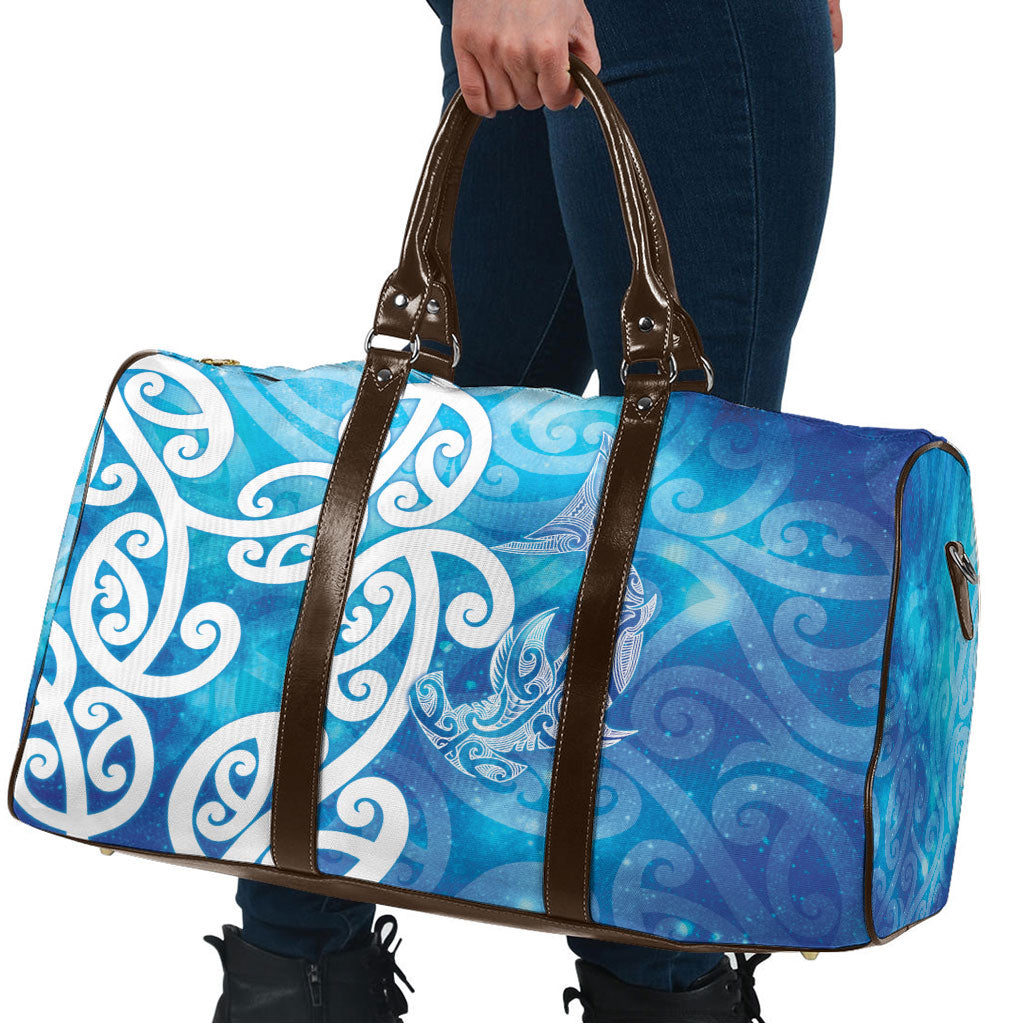 Hammerhead Shark Tattoo New Zealand Travel Bag Maori Galaxy Mangopare Pattern LT14 - Polynesian Pride