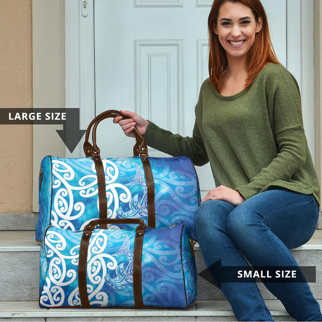 Hammerhead Shark Tattoo New Zealand Travel Bag Maori Galaxy Mangopare Pattern LT14 - Polynesian Pride