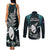 New Zealand Silver Fern Rugby Couples Matching Tank Maxi Dress and Long Sleeve Button Shirts Aotearoa All Black Dabbing Ball With Maori Paua Shell LT14 - Polynesian Pride