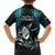 New Zealand Silver Fern Rugby Family Matching Long Sleeve Bodycon Dress and Hawaiian Shirt Aotearoa All Black Dabbing Ball With Maori Paua Shell LT14 - Polynesian Pride