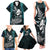 New Zealand Silver Fern Rugby Family Matching Tank Maxi Dress and Hawaiian Shirt Aotearoa All Black Dabbing Ball With Maori Paua Shell LT14 - Polynesian Pride