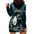 New Zealand Silver Fern Rugby Hoodie Dress Aotearoa All Black Dabbing Ball With Maori Paua Shell LT14 - Polynesian Pride