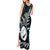 New Zealand Silver Fern Rugby Tank Maxi Dress Aotearoa All Black Dabbing Ball With Maori Paua Shell LT14 - Polynesian Pride