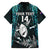 Custom New Zealand Silver Fern Rugby Family Matching Long Sleeve Bodycon Dress and Hawaiian Shirt Aotearoa All Black Dabbing Ball With Maori Paua Shell LT14 - Polynesian Pride