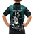 Custom New Zealand Silver Fern Rugby Family Matching Mermaid Dress and Hawaiian Shirt Aotearoa All Black Dabbing Ball With Maori Paua Shell LT14 - Polynesian Pride