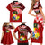 Tonga Rugby Family Matching Short Sleeve Bodycon Dress and Hawaiian Shirt Ikale Tahi Tongan Ngatu Pattern With Dabbing Ball LT14 - Polynesian Pride