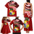 Tonga Rugby Family Matching Tank Maxi Dress and Hawaiian Shirt Ikale Tahi Tongan Ngatu Pattern With Dabbing Ball LT14 - Polynesian Pride