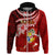 Tonga Rugby Hoodie Ikale Tahi Tongan Ngatu Pattern With Dabbing Ball LT14 - Polynesian Pride