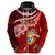 Tonga Rugby Hoodie Ikale Tahi Tongan Ngatu Pattern With Dabbing Ball LT14 - Polynesian Pride