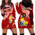 Tonga Rugby Hoodie Dress Ikale Tahi Tongan Ngatu Pattern With Dabbing Ball LT14 - Polynesian Pride