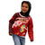 Tonga Rugby Kid Hoodie Ikale Tahi Tongan Ngatu Pattern With Dabbing Ball LT14 - Polynesian Pride