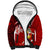 Tonga Rugby Sherpa Hoodie Ikale Tahi Tongan Ngatu Pattern With Dabbing Ball LT14 Unisex Red - Polynesian Pride