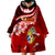 Tonga Rugby Wearable Blanket Hoodie Ikale Tahi Tongan Ngatu Pattern With Dabbing Ball LT14 - Polynesian Pride