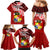 Custom Tonga Rugby Family Matching Mermaid Dress and Hawaiian Shirt Ikale Tahi Tongan Ngatu Pattern With Dabbing Ball LT14 - Polynesian Pride