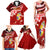 Custom Tonga Rugby Family Matching Tank Maxi Dress and Hawaiian Shirt Ikale Tahi Tongan Ngatu Pattern With Dabbing Ball LT14 - Polynesian Pride