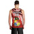 Custom Tonga Rugby Men Tank Top Ikale Tahi Tongan Ngatu Pattern With Dabbing Ball LT14 - Polynesian Pride