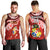 Custom Tonga Rugby Men Tank Top Ikale Tahi Tongan Ngatu Pattern With Dabbing Ball LT14 - Polynesian Pride