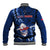 Samoa Rugby Baseball Jacket Manu Samoa Ula Fala Dabbing Ball Polynesian Blue Version LT14 - Polynesian Pride