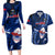 Samoa Rugby Couples Matching Long Sleeve Bodycon Dress and Hawaiian Shirt Manu Samoa Ula Fala Dabbing Ball Polynesian Blue Version LT14 Blue - Polynesian Pride